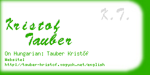 kristof tauber business card